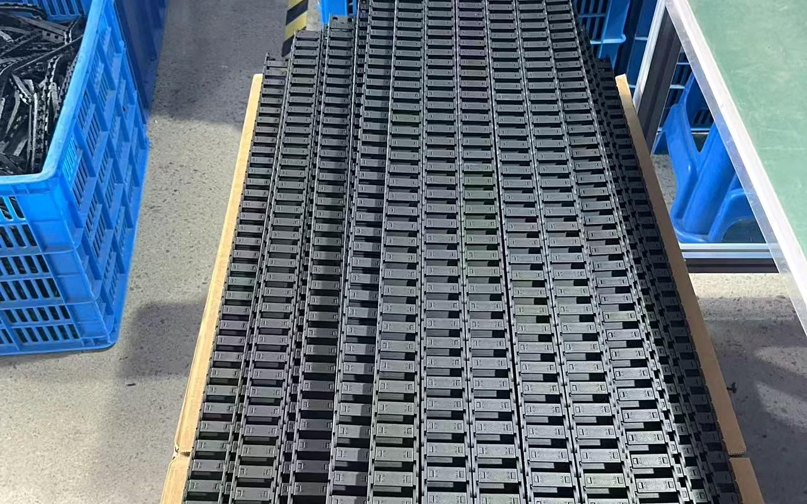 Finished carriers staged for shipment to keep machine-tool supply stable